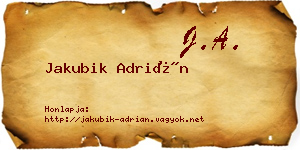 Jakubik Adrián névjegykártya