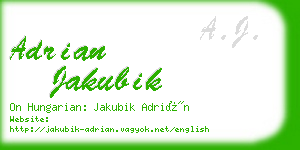 adrian jakubik business card